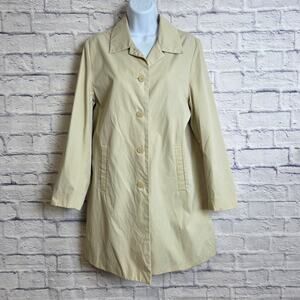 Weatherproof Medium Button Front Trench Coat Light Tan color